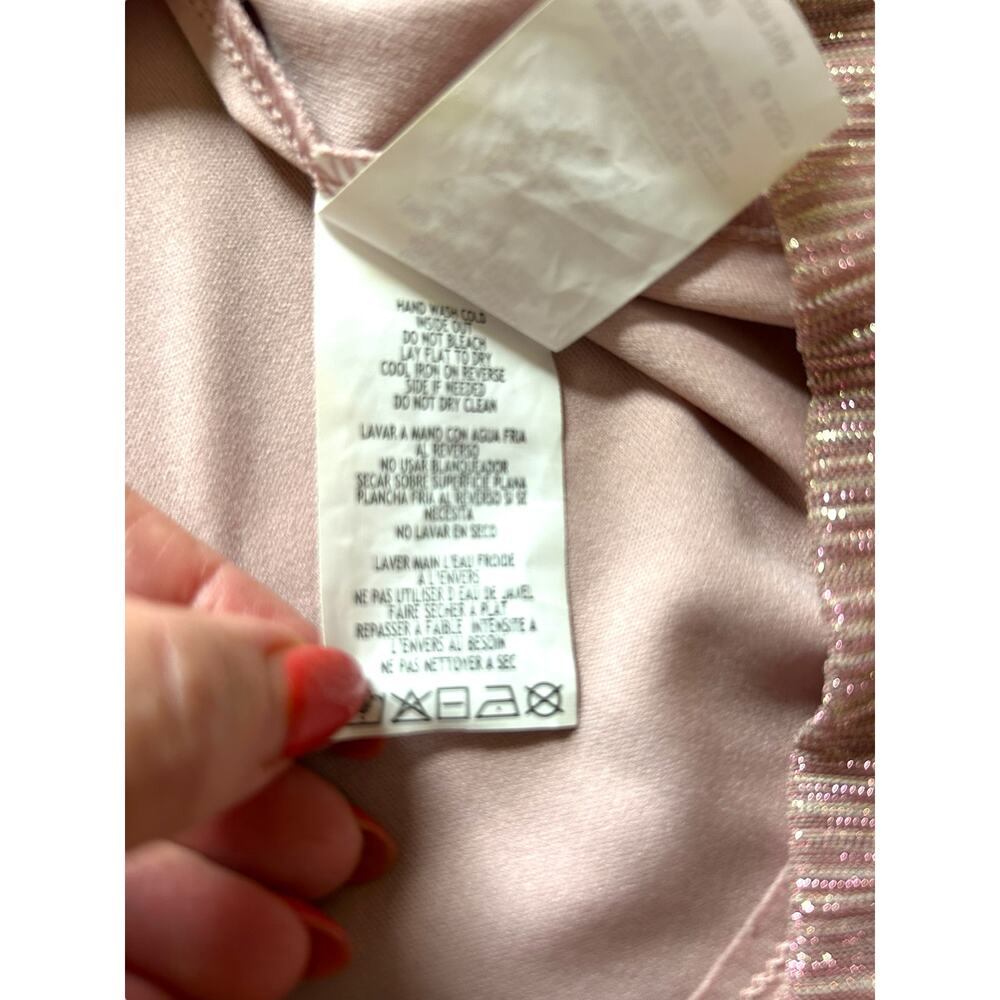 Marina Pink and Gold Gown - Size 4 - Picture 9 of 16